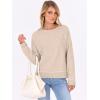 imageANRABESS Sweaters for Women Long Sleeve Cropped Lightweight 2025 Fall Fashion Knit Crewneck Pullover Top Soft Trendy OutfitsAlmond