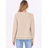 imageANRABESS Sweaters for Women Long Sleeve Cropped Lightweight 2025 Fall Fashion Knit Crewneck Pullover Top Soft Trendy OutfitsAlmond