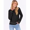 imageANRABESS Sweaters for Women Long Sleeve Cropped Lightweight 2025 Fall Fashion Knit Crewneck Pullover Top Soft Trendy OutfitsBlack