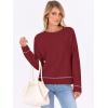 imageANRABESS Sweaters for Women Long Sleeve Cropped Lightweight 2025 Fall Fashion Knit Crewneck Pullover Top Soft Trendy OutfitsRed