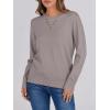 imageANRABESS Sweaters for Women Long Sleeve Lightweight Crewneck Soft Basic Knit Loose Fit Pullover Top 2025 Fall Trendy OutfitsGrey Taupe