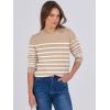 imageANRABESS Sweaters for Women Long Sleeve Lightweight Crewneck Soft Basic Knit Loose Fit Pullover Top 2025 Fall Trendy OutfitsKhaki White