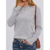 imageANRABESS Sweaters for Women Long Sleeve Lightweight Crewneck Soft Basic Knit Loose Fit Pullover Top 2025 Fall Trendy OutfitsLight Gray