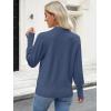 imageANRABESS Sweaters for Women Long Sleeve V Neck Shirts Business Casual Work Blouses 2025 Fall Loose Knit Pullover Sweater TopsDeep Blue
