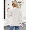 imageANRABESS Sweaters for Women Long Sleeve V Neck Shirts Business Casual Work Blouses 2025 Fall Loose Knit Pullover Sweater TopsWhite