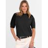 imageANRABESS Sweaters for Women Puff Short Sleeve Pullover Knit Blouses Casual Business Work Tops T Shirts 2025 Summer OutfitsBlack