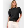 imageANRABESS Sweaters for Women Puff Short Sleeve Pullover Knit Blouses Casual Business Work Tops T Shirts 2025 Summer OutfitsBlack