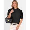 imageANRABESS Sweaters for Women Puff Short Sleeve Pullover Knit Blouses Casual Business Work Tops T Shirts 2025 Summer OutfitsBlack