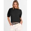 imageANRABESS Sweaters for Women Puff Short Sleeve Pullover Knit Blouses Casual Business Work Tops T Shirts 2025 Summer OutfitsBlack
