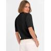 imageANRABESS Sweaters for Women Puff Short Sleeve Pullover Knit Blouses Casual Business Work Tops T Shirts 2025 Summer OutfitsBlack