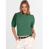 imageANRABESS Sweaters for Women Puff Short Sleeve Pullover Knit Blouses Casual Business Work Tops T Shirts 2025 Summer OutfitsGreen