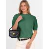 imageANRABESS Sweaters for Women Puff Short Sleeve Pullover Knit Blouses Casual Business Work Tops T Shirts 2025 Summer OutfitsGreen
