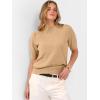 imageANRABESS Sweaters for Women Puff Short Sleeve Pullover Knit Blouses Casual Business Work Tops T Shirts 2025 Summer OutfitsLight Yellow