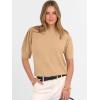 imageANRABESS Sweaters for Women Puff Short Sleeve Pullover Knit Blouses Casual Business Work Tops T Shirts 2025 Summer OutfitsLight Yellow