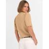 imageANRABESS Sweaters for Women Puff Short Sleeve Pullover Knit Blouses Casual Business Work Tops T Shirts 2025 Summer OutfitsLight Yellow