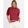 imageANRABESS Sweaters for Women Puff Short Sleeve Pullover Knit Blouses Casual Business Work Tops T Shirts 2025 Summer OutfitsRed
