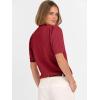 imageANRABESS Sweaters for Women Puff Short Sleeve Pullover Knit Blouses Casual Business Work Tops T Shirts 2025 Summer OutfitsRed