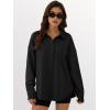 imageANRABESS Sweatshirt for Women Oversized Casual Long Sleeve Side Slit Button Lapel Polo Pullover Tunic Tops 2025 Fall OutfitsBlack