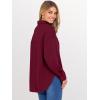 imageANRABESS Sweatshirt for Women Oversized Casual Long Sleeve Side Slit Button Lapel Polo Pullover Tunic Tops 2025 Fall OutfitsDark Red