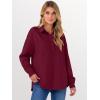 imageANRABESS Sweatshirt for Women Oversized Casual Long Sleeve Side Slit Button Lapel Polo Pullover Tunic Tops 2025 Fall OutfitsDark Red