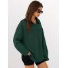 imageANRABESS Sweatshirt for Women Oversized Casual Long Sleeve Side Slit Button Lapel Polo Pullover Tunic Tops 2025 Fall OutfitsForest Green