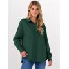 imageANRABESS Sweatshirt for Women Oversized Casual Long Sleeve Side Slit Button Lapel Polo Pullover Tunic Tops 2025 Fall OutfitsForest Green