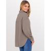 imageANRABESS Sweatshirt for Women Oversized Casual Long Sleeve Side Slit Button Lapel Polo Pullover Tunic Tops 2025 Fall OutfitsKhaki