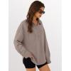 imageANRABESS Sweatshirt for Women Oversized Casual Long Sleeve Side Slit Button Lapel Polo Pullover Tunic Tops 2025 Fall OutfitsKhaki