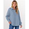 imageANRABESS Sweatshirt for Women Oversized Casual Long Sleeve Side Slit Button Lapel Polo Pullover Tunic Tops 2025 Fall OutfitsLight Blue