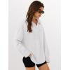 imageANRABESS Sweatshirt for Women Oversized Casual Long Sleeve Side Slit Button Lapel Polo Pullover Tunic Tops 2025 Fall OutfitsWhite