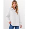 imageANRABESS Sweatshirt for Women Oversized Casual Long Sleeve Side Slit Button Lapel Polo Pullover Tunic Tops 2025 Fall OutfitsWhite