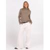 imageANRABESS Turtleneck Sweaters for Women 2025 Fall Long Sleeve Dressy Casual Soft Knitted Button Basic Pullover Tops OutfitsBright Tan