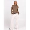imageANRABESS Turtleneck Sweaters for Women 2025 Fall Long Sleeve Dressy Casual Soft Knitted Button Basic Pullover Tops OutfitsLight Camel