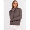 imageANRABESS Turtleneck Sweaters for Women 2025 Fall Long Sleeve Dressy Casual Soft Knitted Button Basic Pullover Tops OutfitsNutmeg