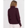imageANRABESS Turtleneck Sweaters for Women 2025 Fall Long Sleeve Dressy Casual Soft Knitted Button Basic Pullover Tops OutfitsWine Red