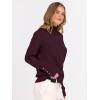 imageANRABESS Turtleneck Sweaters for Women 2025 Fall Long Sleeve Dressy Casual Soft Knitted Button Basic Pullover Tops OutfitsWine Red