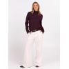 imageANRABESS Turtleneck Sweaters for Women 2025 Fall Long Sleeve Dressy Casual Soft Knitted Button Basic Pullover Tops OutfitsWine Red