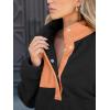imageANRABESS Women Fuzzy Fleece Pullover Sherpa Sweatshirt Long Sleeve Button Down Warm Soft Loose Sweater Jackets with PocketsBlack