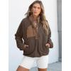 imageANRABESS Women Fuzzy Fleece Pullover Sherpa Sweatshirt Long Sleeve Button Down Warm Soft Loose Sweater Jackets with PocketsBrown