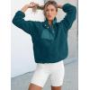 imageANRABESS Women Fuzzy Fleece Pullover Sherpa Sweatshirt Long Sleeve Button Down Warm Soft Loose Sweater Jackets with PocketsCyan