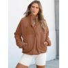 imageANRABESS Women Fuzzy Fleece Pullover Sherpa Sweatshirt Long Sleeve Button Down Warm Soft Loose Sweater Jackets with PocketsLight Brown