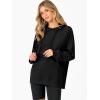 imageANRABESS Women Hoodies Long Sleeve Loose Fit Fleece Hooded Sweatshirts Drawstring Pullover Top With Pockets 2025 Fall OutfitsBlack