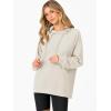 imageANRABESS Women Hoodies Long Sleeve Loose Fit Fleece Hooded Sweatshirts Drawstring Pullover Top With Pockets 2025 Fall OutfitsParchment