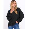 imageANRABESS Women Oversized Sweatshirts Balloon Long Sleeves V Neck Casual Lightweight Sweaters Pullover Top 2025 Fall OutfitsBlack