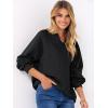 imageANRABESS Women Oversized Sweatshirts Balloon Long Sleeves V Neck Casual Lightweight Sweaters Pullover Top 2025 Fall OutfitsBlack
