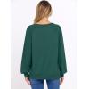 imageANRABESS Women Oversized Sweatshirts Balloon Long Sleeves V Neck Casual Lightweight Sweaters Pullover Top 2025 Fall OutfitsDeep Green