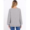 imageANRABESS Women Oversized Sweatshirts Balloon Long Sleeves V Neck Casual Lightweight Sweaters Pullover Top 2025 Fall OutfitsGrey