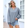 imageANRABESS Women Oversized Sweatshirts Balloon Long Sleeves V Neck Casual Lightweight Sweaters Pullover Top 2025 Fall OutfitsLight Blue