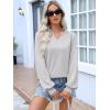 imageANRABESS Women Oversized Sweatshirts Balloon Long Sleeves V Neck Casual Lightweight Sweaters Pullover Top 2025 Fall OutfitsLight Grey