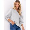 imageANRABESS Women Oversized Sweatshirts Balloon Long Sleeves V Neck Casual Lightweight Sweaters Pullover Top 2025 Fall OutfitsLight Grey
